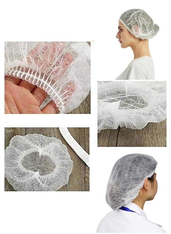 Gesalife 300 Pieces Disposable Shower Caps Non Woven Mob Hair Net 19 Inch Black White and Blue Trio  - Image 5