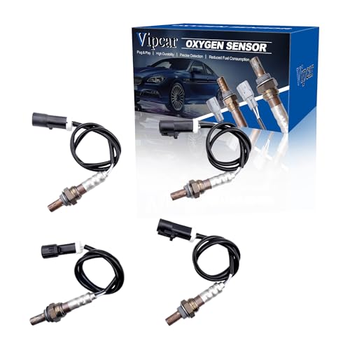 VIPCAR 4PCS Oxygen Sensor Kit Upstream + Downstream O2 Sensor for 1997-2004 F150, 1996-05 Explorer, 00-07 Taurus, 98-11 Crown Victoria, E150 Expedition Mark VIII Town Car B3000 Mariner Mountaineer - Image 1