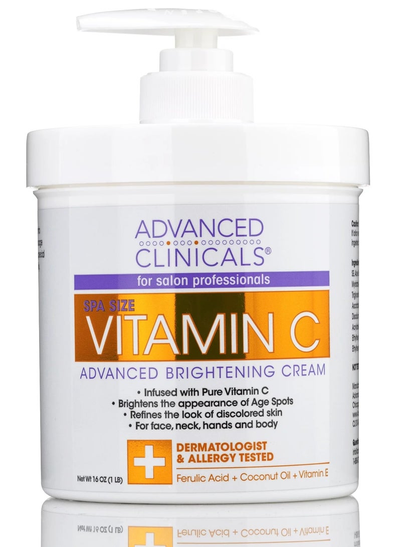 Advanced Clinicals 2 Pack of Advanced Clinicals Vitamin C Advanced Brightening Cream 454grams - Image 3