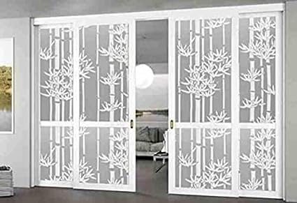 SUNBIRD SUNBIRD Window Privacy Film Decorative Stained Glass Window Film Frosted Window Tinting Film for Home House Door Glass 60 x 121cm White Bamboo  - Image 3