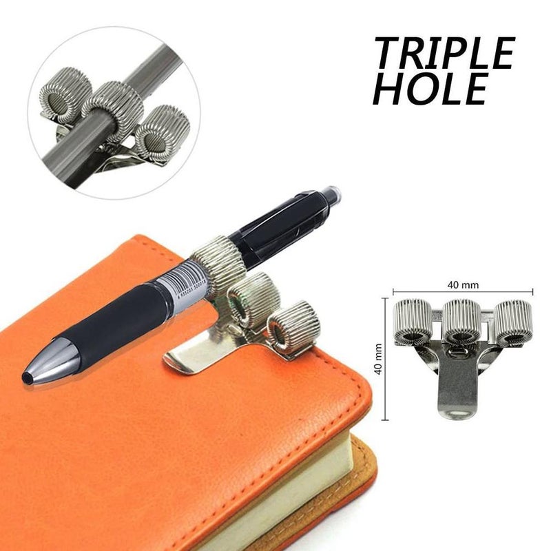 1 Pc Single/Double/Triple Hole Metal Spring Pen Holder Clip Uniform With Pocket Doctors Pen Holders Nurse P4Z5 - Image 5