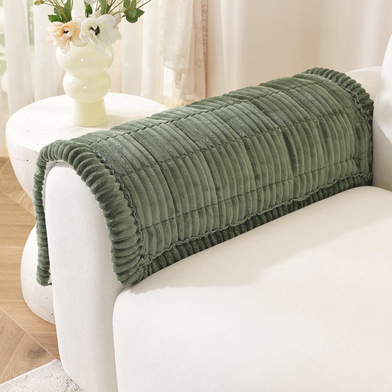 OstepDecor Washable Couch Cover for Dogs, Thick Pet Friendly Sofa Covers, Soft Couch Protector, Paw Cart Sofa Slipcovers, Cushion Protector for Leather, Sectional, Loveseat (20" x 24", Green) - Image 1