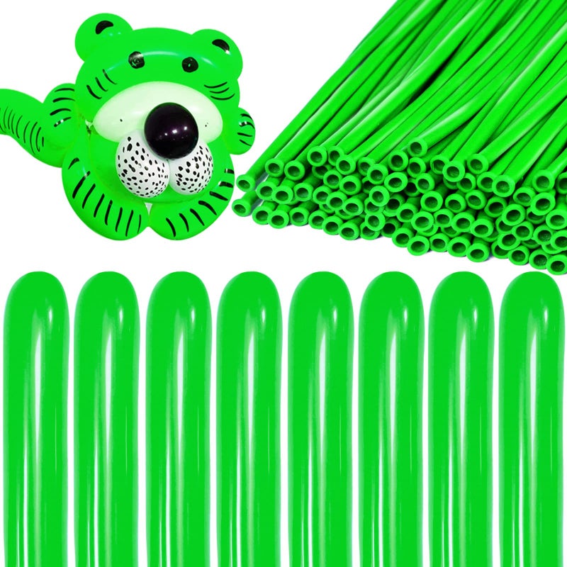 KAWKALSH 260 Green Long Balloons for Balloon Garland Thickening Skinny Latex Twisting Animals Modeling Christmas Birthday Wedding Party Festival Decorations 100pcs - Image 3