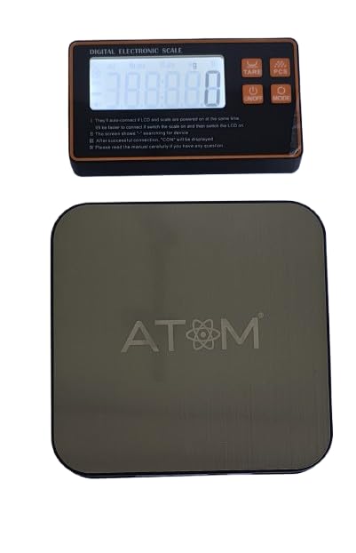 ATOM Atom Wireless Digital Weighing Scale With 15Kg Capacity 1gm Accuracy Postal Kitchen Food Nutrition Health Fitness Cooking Scale Atom A 560 Wireless Digital Kitchen Scale 