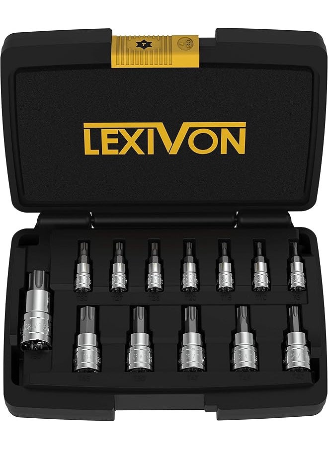 Generic - Torx Bit Socket Set Premium S2 Alloy Steel 13 Piece Star T8 T60 Set Enhanced Storage Case Lx 143 - Image 1