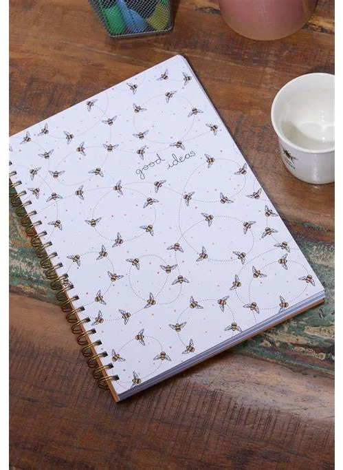 Belly Button Bees A4 spiral bound note book