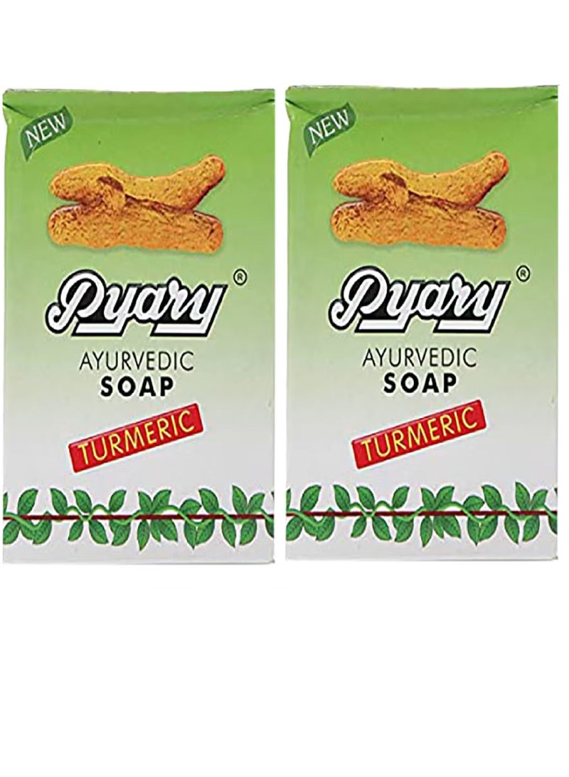 Pyary Two Pieces Of Turmeric Herbal Skin Lightening Soap - Image 1