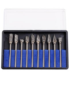 RATSAW Double Cut Tungsten Carbide Rotary Burr Set 10pcs 1 8 Shank 1 4 Head Length Tungsten Steel for Wood and Stone Carving Steel Metal Working  - Image 4
