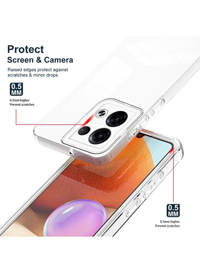 S-TOP Case For OPPO Reno8 5G 3 in 1 Clear TPU Color PC Frame Phone Case - Image 3