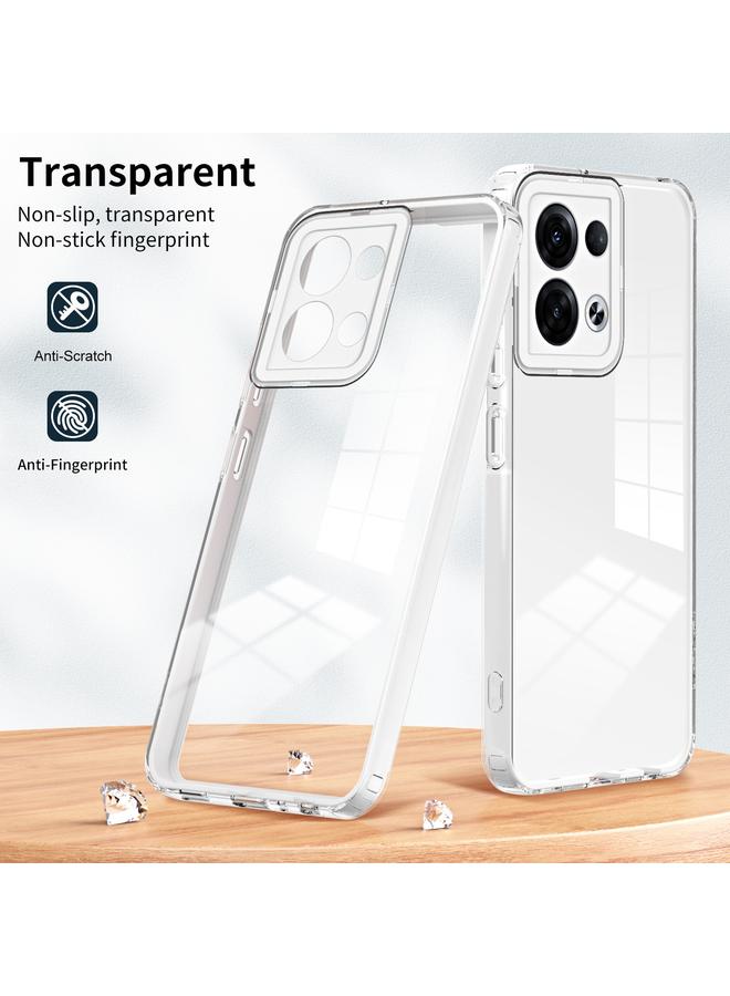 S-TOP Case For OPPO Reno8 5G 3 in 1 Clear TPU Color PC Frame Phone Case - Image 2