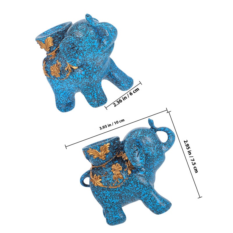 1 Pc Crystal- Supporting Stand Elephant Resin Decor Desktop Crafts Ornament - Image 2