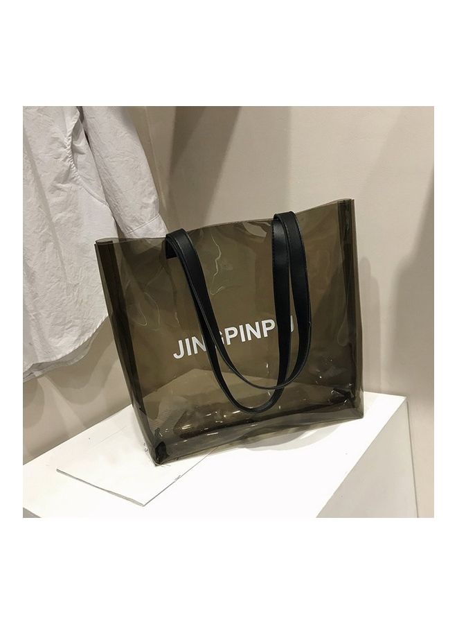 NIBEMINENT Transparent Shoulder Bag Dark Gray 