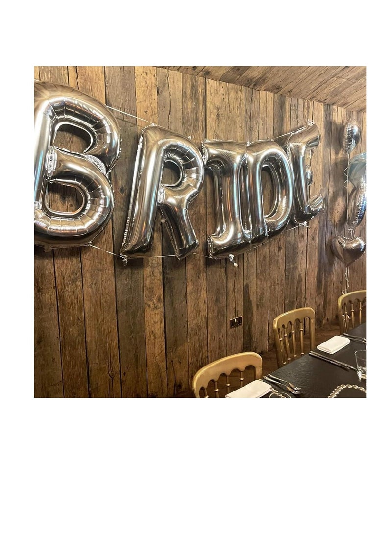 Party with Emma Silver Letter A to Z Balloons 32 inch Large Alphabet Balloons Silver Helium Foil Letter Balloon Banner for Birthday Party Anniversary Wedding Decoration (Silver-G)  - Image 2