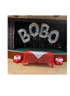 Party with Emma Silver Letter A to Z Balloons 32 inch Large Alphabet Balloons Silver Helium Foil Letter Balloon Banner for Birthday Party Anniversary Wedding Decoration (Silver-G)  - Image 3