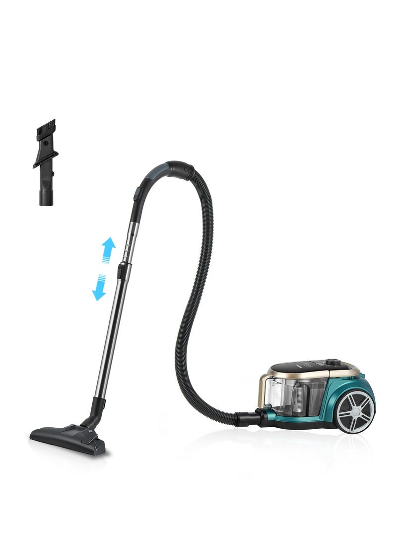 EUREKA 2000W Vacuum Cleaner 3 L Dust Cup Cyclone Filtration Canister Bagless Vacuum Cleaner Washable Fliter for Pet Hair, Carpet, Tile, 220V, Apollo - Image 1