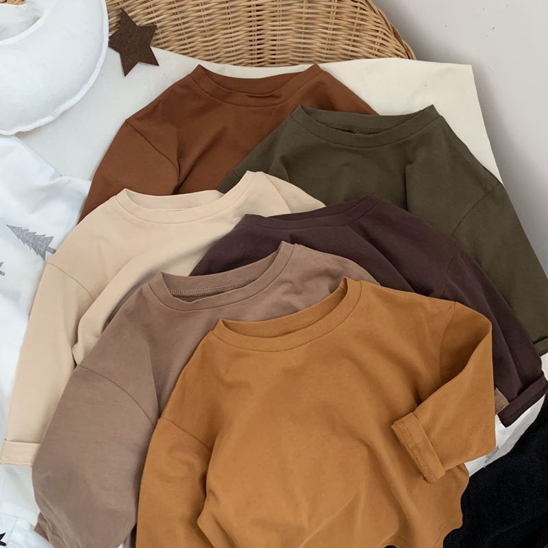 Trendy Long-Sleeved Men'S And Women'S Base Shirt Trendy T New Korean-Style Yyds Kaji Color Closed-Eye Children'S Cotton T-Shirt - Image 4