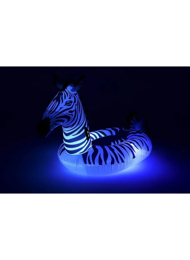 Bestway Zebra Inflatable Ride On | Pool Float, Swimming Pool Kids Inflatable Raft, Pool Toys for Kids and Adults 246x104x122cm