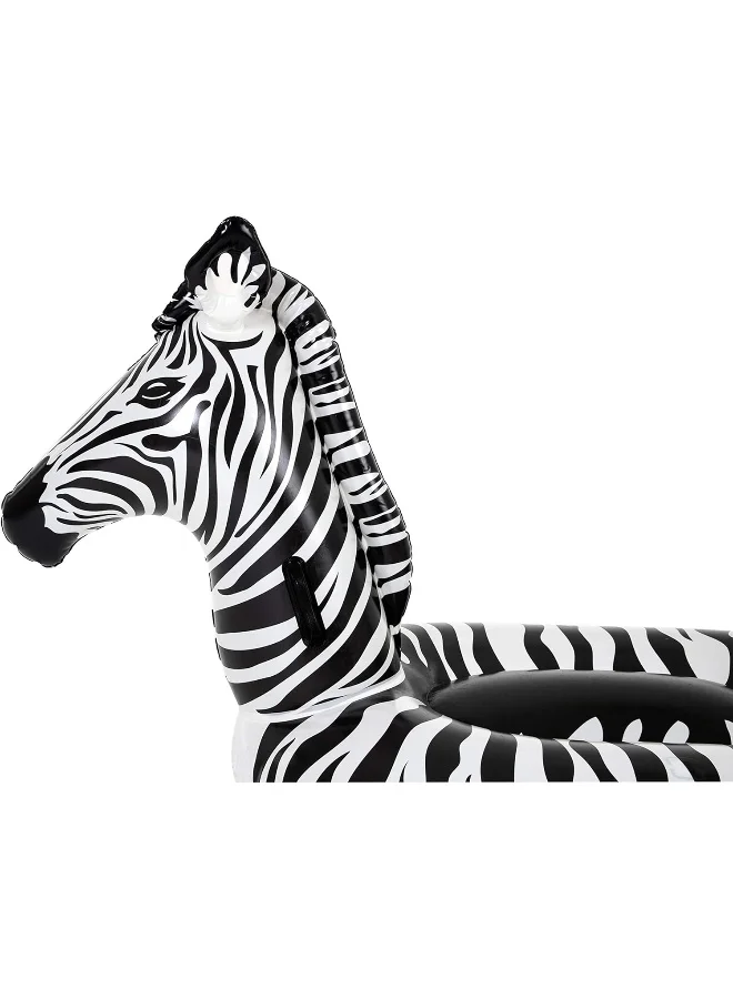 Bestway Zebra Inflatable Ride On | Pool Float, Swimming Pool Kids Inflatable Raft, Pool Toys for Kids and Adults 246x104x122cm