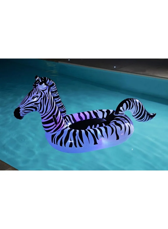 Bestway Zebra Inflatable Ride On | Pool Float, Swimming Pool Kids Inflatable Raft, Pool Toys for Kids and Adults 246x104x122cm