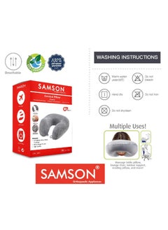 Samson SAMSON Travel Pillow Orthopaedic Neck and Back Support for Men and Women (Grey, Universal Size)  - Image 3