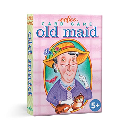 eeBoo Old Maid Playing Card Game Cards are Durable and Easy to Use Instructions Included Educational and Fun Learning for Ages 5 and up - Image 1