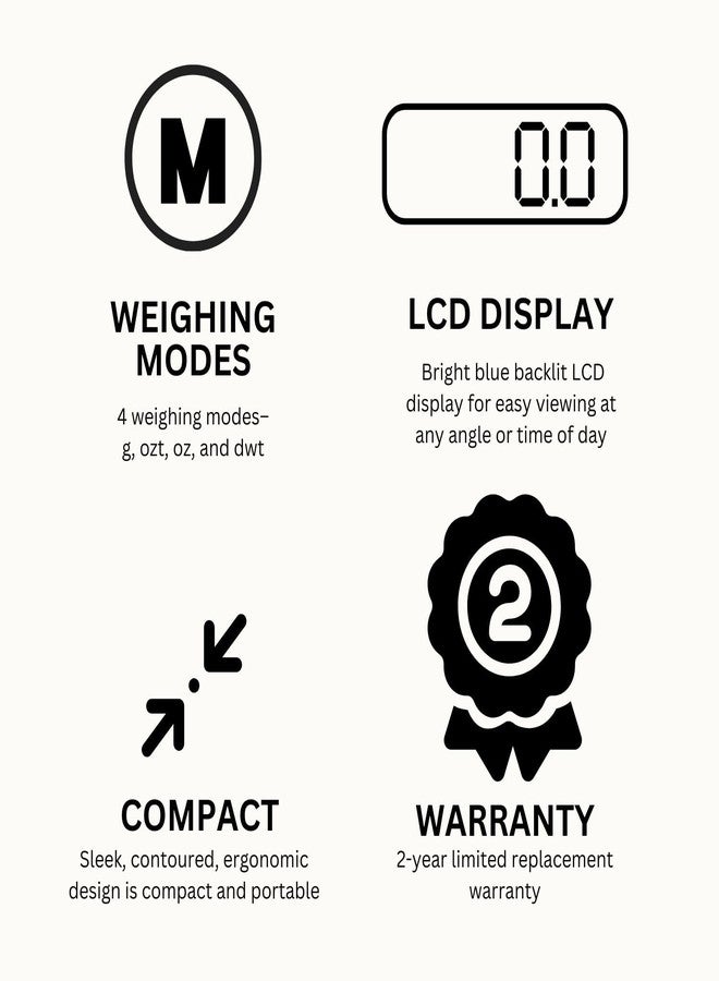 GemOro Platinum MP601 Jewelry Scale | Durable Precise Jewelers Premium Class Pocket Kitchen Scale | Digital Precision Tool | Expert Professional Reading & Accuracy 600g x 0.1g - Image 3