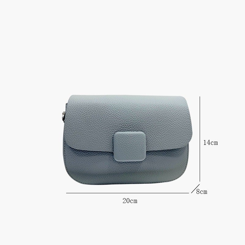 Women'S Leather Bag Niche Design Sense Small Square Bag Women'S Crossbody High-Grade Shoulder Bag Cowhide Togo Underarm Bag M201 - Image 5