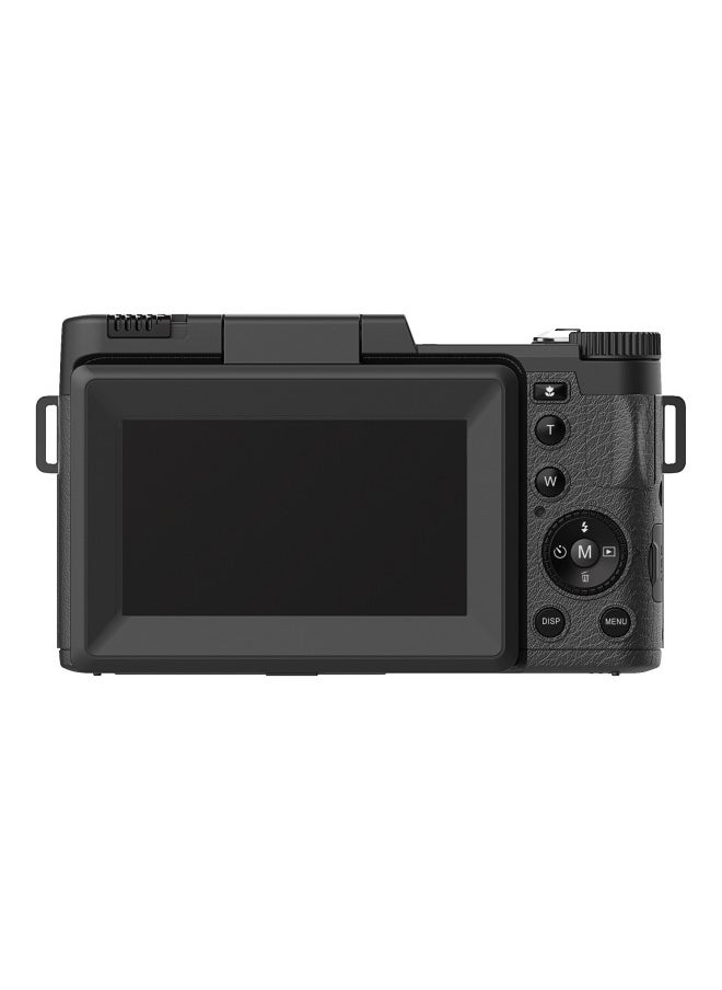 Generic 4K HD Retractable Lens Retro Micro Single Digital Camera Selfie Flip Screen Vlog Optical Zoom CCD Camera-Body Color:R5 Black Official Standard  - Image 5