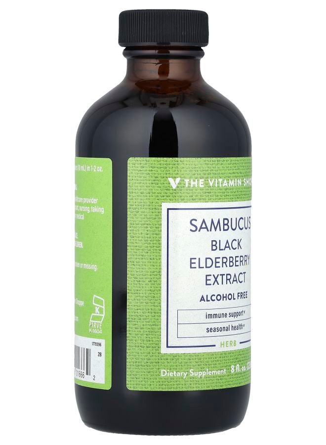 The Vitamin Shoppe Sambucus Black Elderberry Extract Alcohol Free 8 fl oz (236 ml) - Image 2