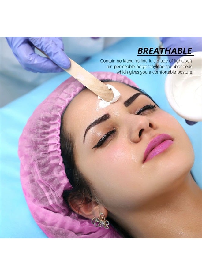 Wecolor 100 Pack 21" Disposable Nonwoven Bouffant Caps Hair Net for Hospital Salon Spa Catering and Dust-free Workspace (pink) - Image 4