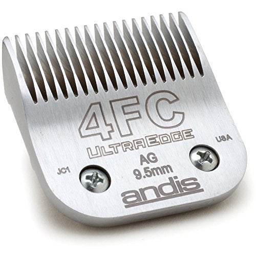 Andis أنديس 64123 شفرة ماكينة قص الشعر القابلة للفصل للكلاب Ultra Edge من الفولاذ المعزز بالكربون، حواف حادة تدوم طويلاً مع أسنان عميقة تزيل الشعر 38 بوصة 95 مم تناسب موديلات AG AGC BDC حجم 4 FC كروم - Image 1