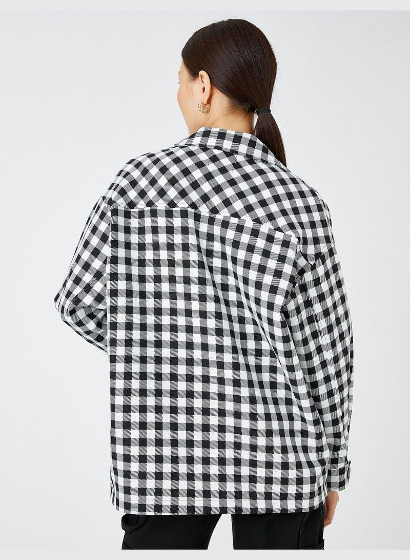 KOTON Oversized Shirt Jacket Pocket Snap Button - Image 4