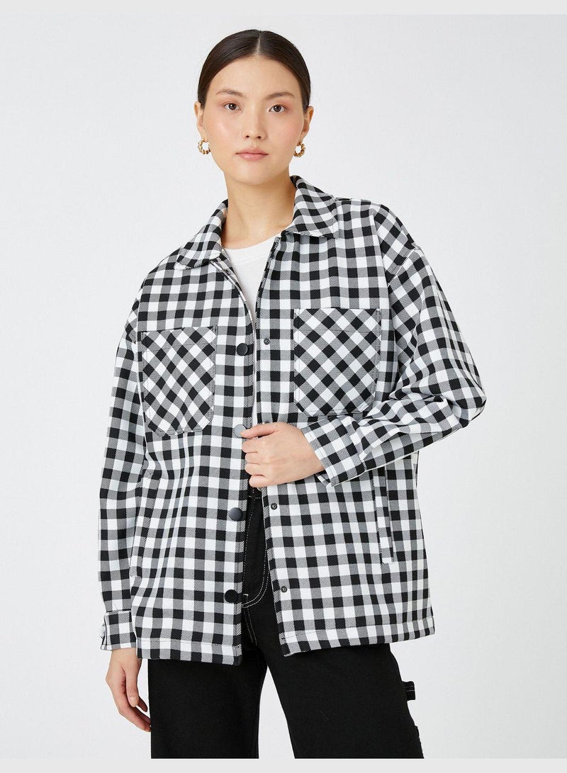 KOTON Oversized Shirt Jacket Pocket Snap Button - Image 3