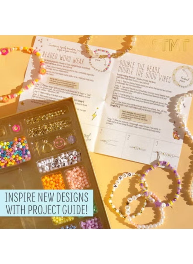 STMT Beaded Jewelry â€“ DIY Jewelry-Making Kit with 702 Beads, Alphabet Beads, Charms & Seed Beads Vial for Creative Crafting (Age 6+) - Image 4