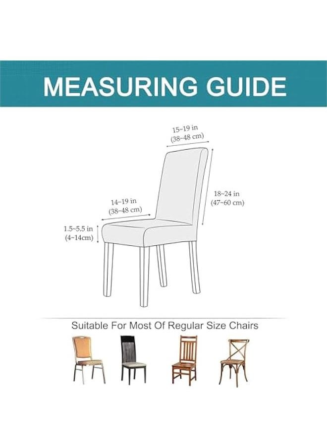 HOOKOR Durku Waterproof Dining Chair Covers Set of 4, Stretch High Back Chair Slipcovers for Dining Room, Washable Removable Chair Protector for Banquet, Kitchen, Party, Hotel (Grey-6Pcs)  - Image 2