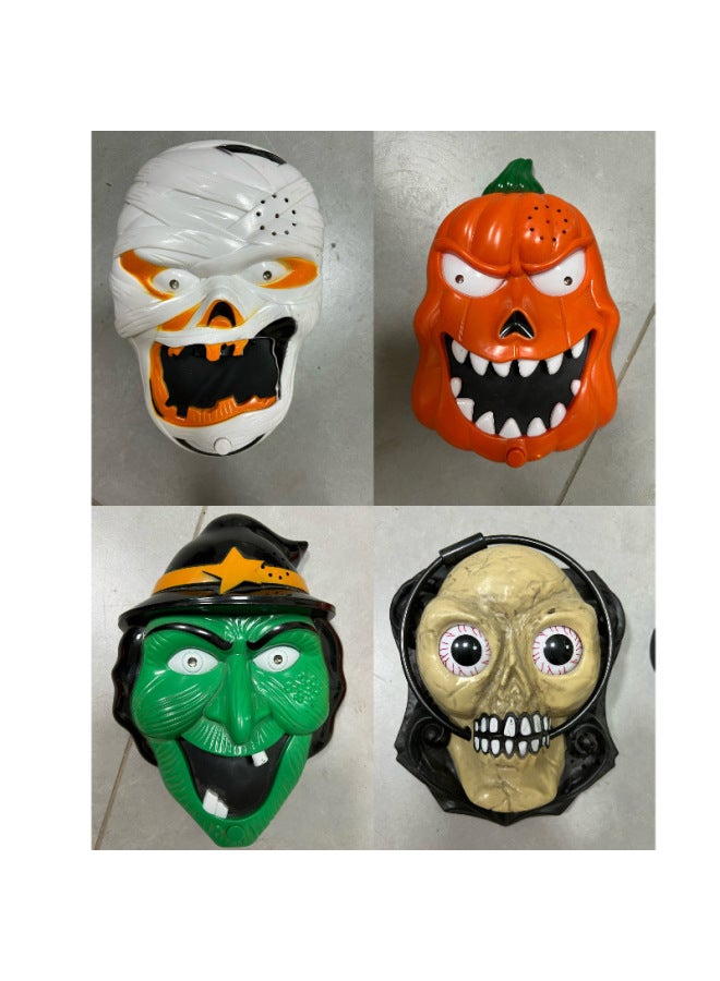 Loquat Witch Pumpkin Skull Head Doorbell Creative Trick Toys Ghost Festival Doorbell Holiday Atmosphere Toys-Color:Pumpkin - Image 2
