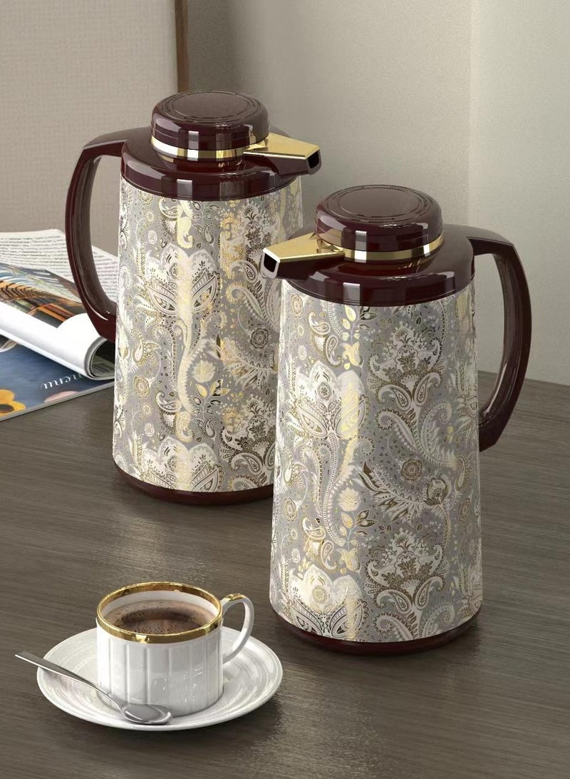 REFAN Refan Thermos set for Tea and Coffee Elegant and Modern Dark Brown/multi-colors 