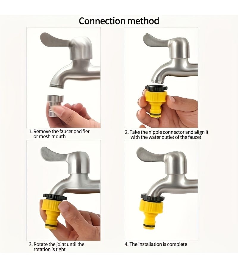 2Pcs Hose Quick Connectors for 3/4 Inch 1/2 Inch Car Wash Garden Watering - Image 5
