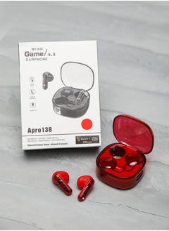 Generic Bluetooth Headset Wireless Noise Cancelling Semi-In-Ear Sports Running Red for iPhone, Android  - Image 2