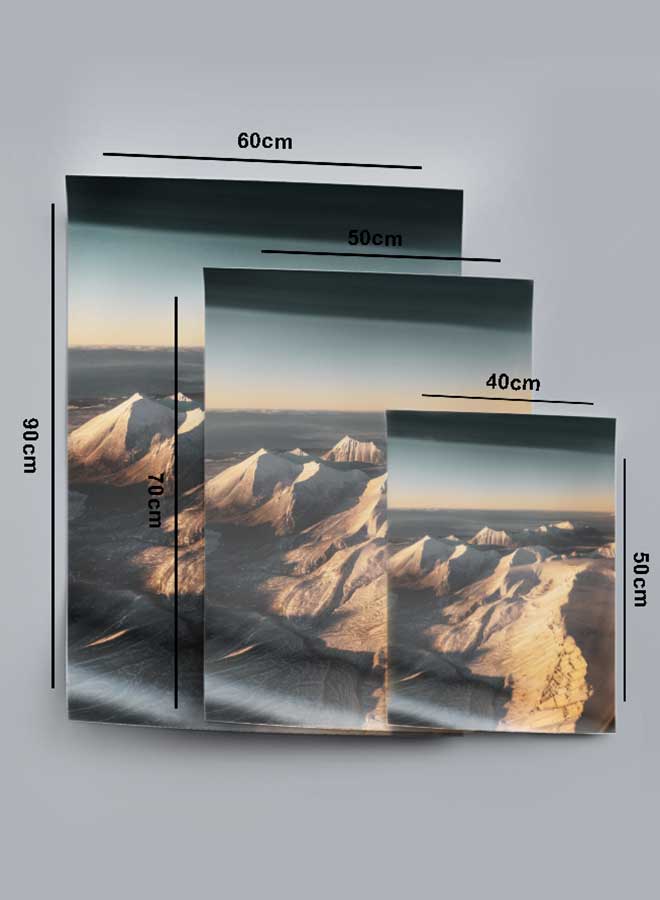 لوحة بوستر ديكور لوحة بدون فريم مع أربع قطع منفصلة من اللاصق ذو الوجهين تصميم منظر جوي جبلي غرفة النوم غرفة المعيشة وديكور المكتب - Image 4