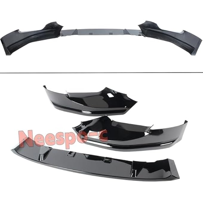 NeespoC Front Bumper Lip Splitter Spoiler Fit for BMW M5 F90 2018 2019 2020 Gloss Black 3pcs M Style Air Chin Body Kit Exterior Accessories - Image 5