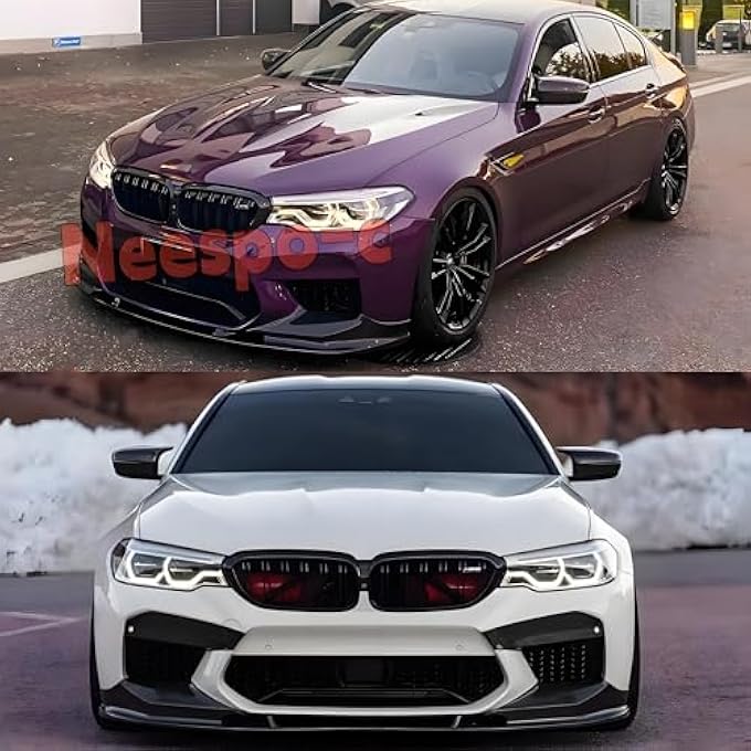 NeespoC Front Bumper Lip Splitter Spoiler Fit for BMW M5 F90 2018 2019 2020 Gloss Black 3pcs M Style Air Chin Body Kit Exterior Accessories - Image 3