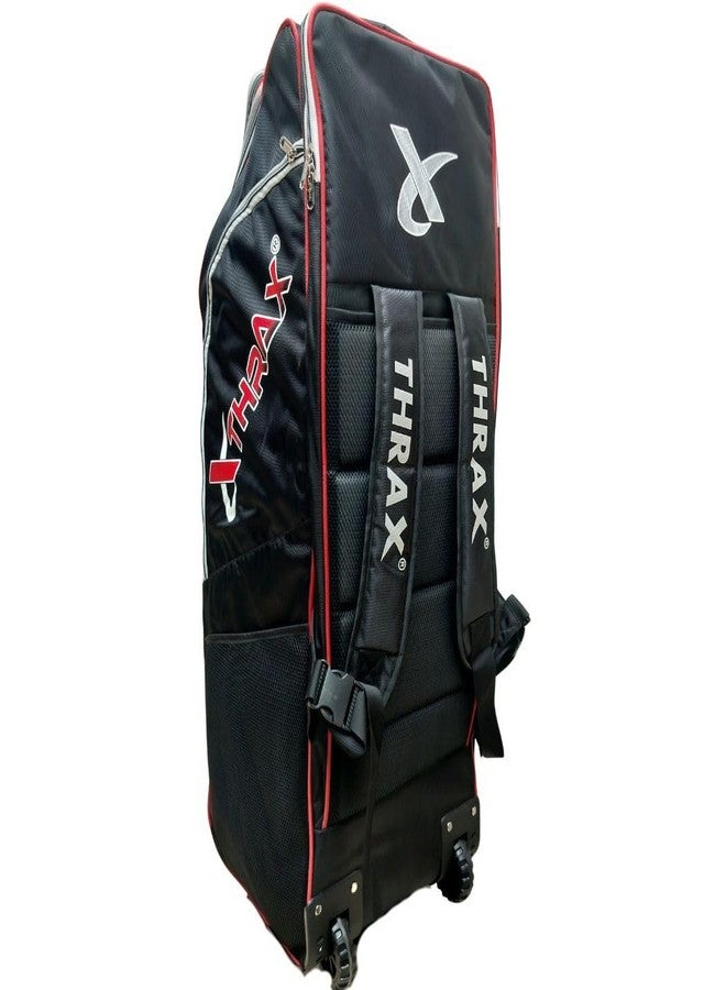 THRAX Mega Haul Pro Cricket Kit Bag Colour Black Red with with (Tractor Wheels) - Image 4