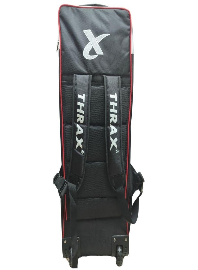 THRAX Mega Haul Pro Cricket Kit Bag Colour Black Red with with (Tractor Wheels) - Image 5