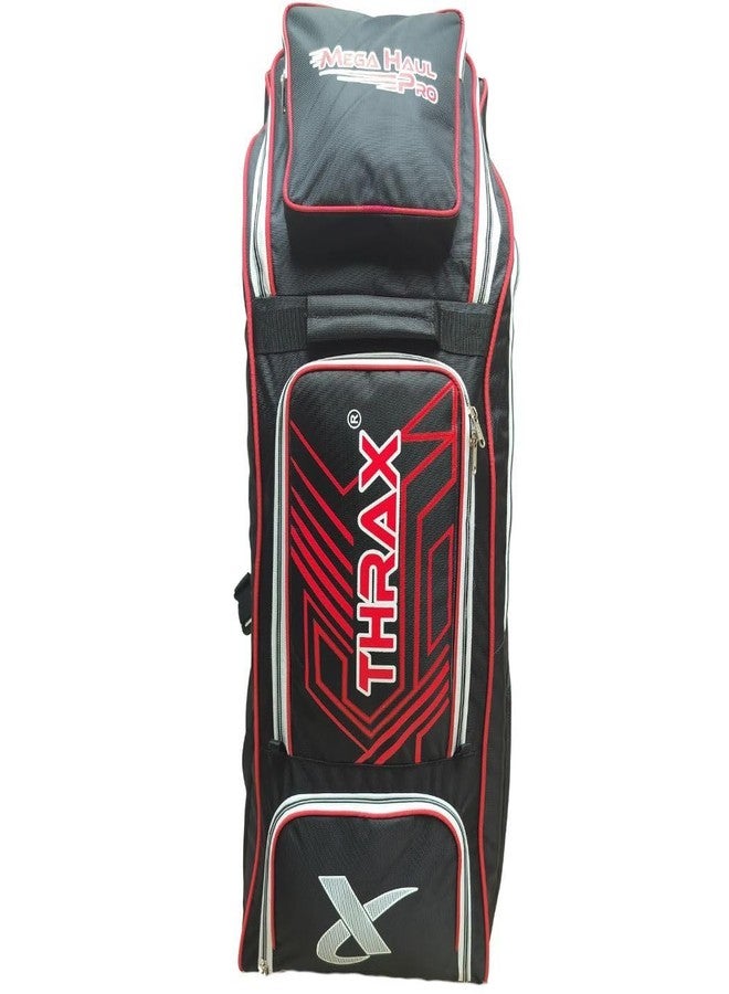 THRAX Mega Haul Pro Cricket Kit Bag Colour Black Red with with (Tractor Wheels) - Image 3