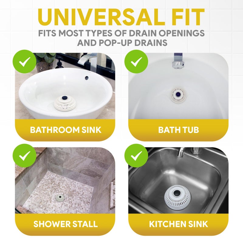 شاور شوروم صائد تصريف الشعر من Showershroom Stealth - سدادة الشعر لتصريف الدش وحوض الاستحمام وحوض الحمام لن يعيق تدفق المياه في حوض الاستحمام لتصريف الشعر دون الحاجة إلى تركيب - Image 4