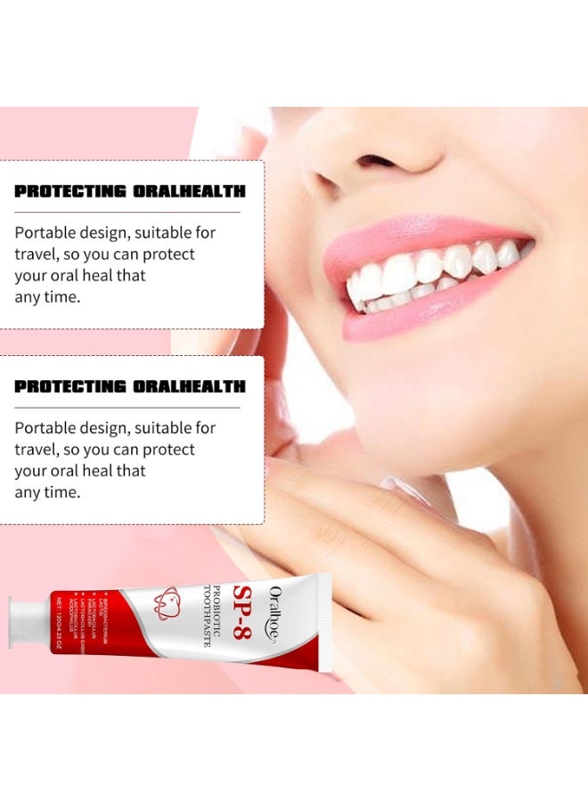 اورال معجون أسنان بروبيوتيك SP8، معجون أسنان بروبيوتيك فائق التبييض، مزيل للبقع للأسنان لإنعاش النفس والتنظيف العميق لتجويف الفم (قطعة واحدة) - Image 4