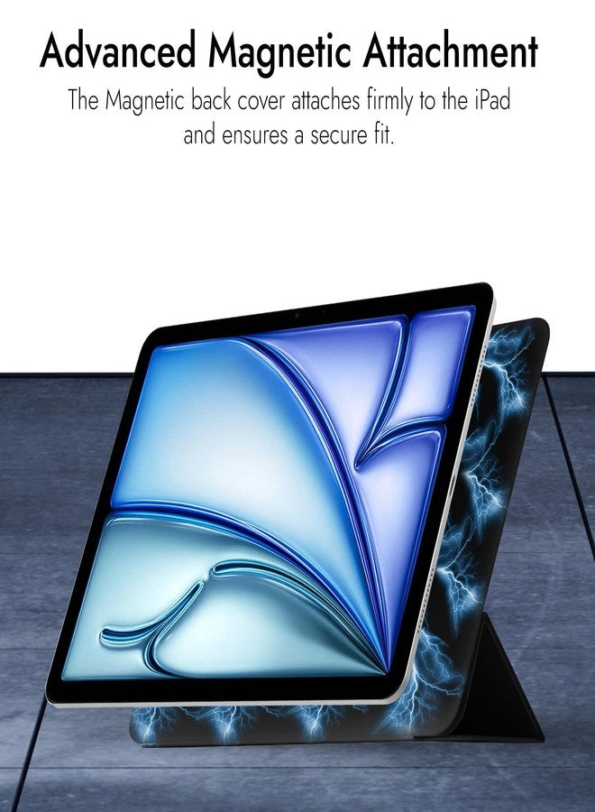 Robustrion Cover for iPad Air 11 inch M3 / M2 6th/7th Generation/iPad Air 5th Generation Cover [Magentic Attach] Case for iPad Air 4th / 5th Gen/Air 11 inch M3/M2 (2024/2025) [Auto Sleep Wake] - Black - Image 4