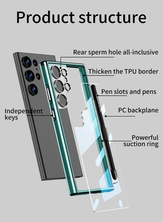 DUNISO Samsung Galaxy S24 Ultra Phone Case Full Body Protective Phone Cover Anti-fall Anti-fingerprint Phone Case with Touchscreen Pen for Samsung Galaxy S24 Ultra 5G Phone Case - Image 2