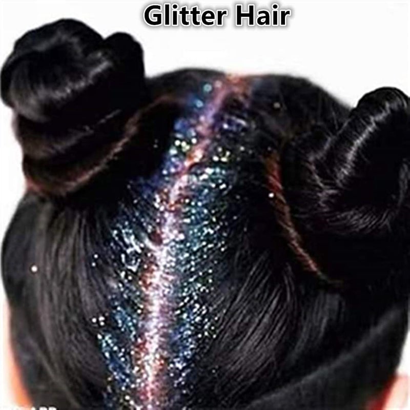 Go Ho Hair and Body Glitter Spray,Silver Glitter Spray Dry Powder Makeup for Clothes,Festival Loose Sparkle Powder,Holographic Ultra Fine Resin Glitters for Crafts,10g - Image 3